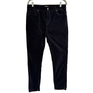 {J. McLaughlin} "Lexi Slim Fit" Black Velvet Holiday Party Mid Rise Jeans Pants